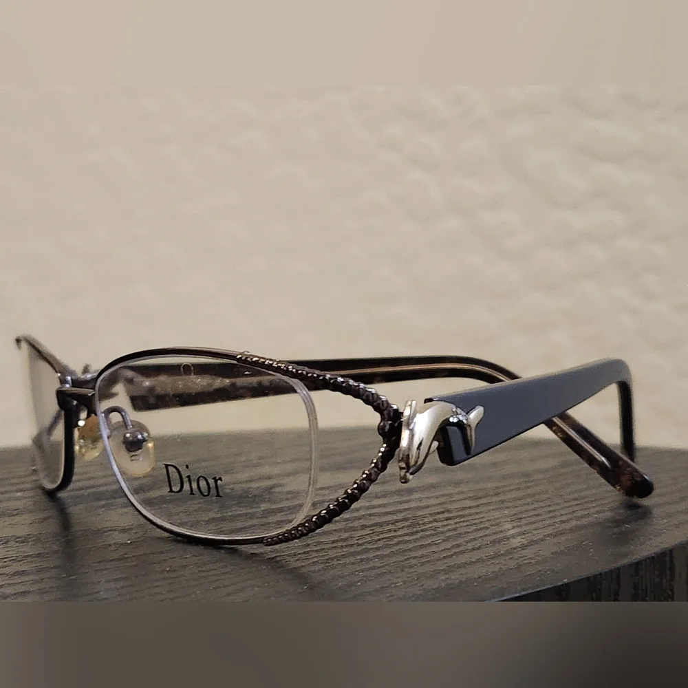 NEW Dior Embellished Multicolor Eyeglass Frame